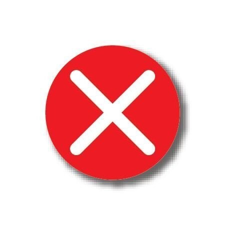 Ergomat 20in CIRCLE SIGNS - Red X DSV-SIGN 400 #6305 -UEN